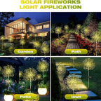 Solar Firework Lights with 60 LEDs and Bendable Copper Wires for Gardens All Vera Mart