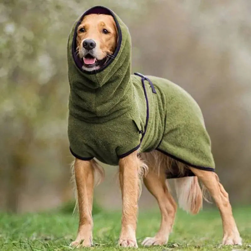 Dog Winter Coat with Water-Repellent Shell and Plush Fleece Lining, Reflective Trim All Vera Mart