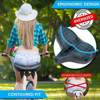 Bike Saddle with Memory Foam Cushioning and Dual Spring Absorption, Reflective Strips All Vera Mart