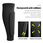 Honeycomb Shin Guards with Compression Fit and Moisture Wicking Fabric All Vera Mart