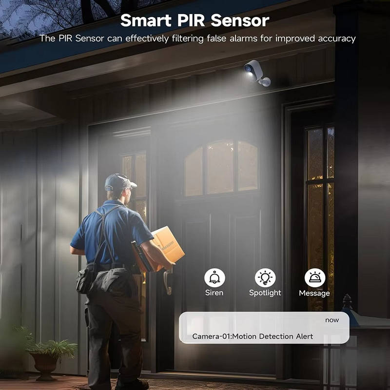 Outdoor Solar Security Camera with 2K Resolution and Smart Motion Detection, 2 Pack All Vera Mart