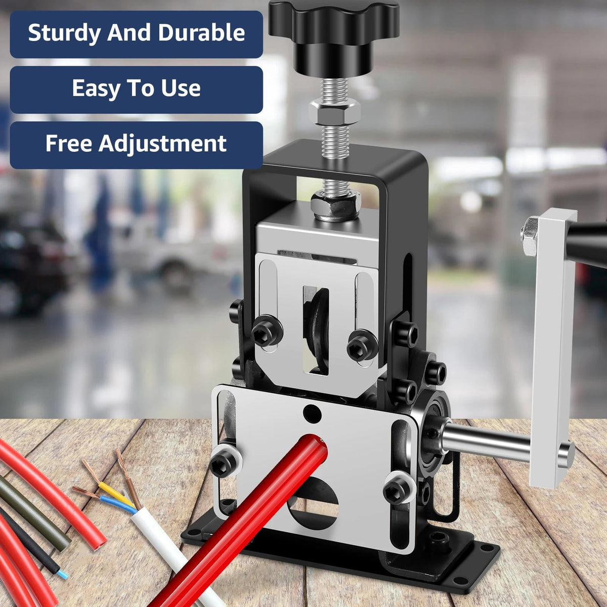 Wire Stripper for 1-70mm² Cables with Stainless Steel Blade and Drill Compatible Handle All Vera Mart