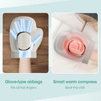 Hand Compression Massager Glove with Heat and Touch Controls All Vera Mart