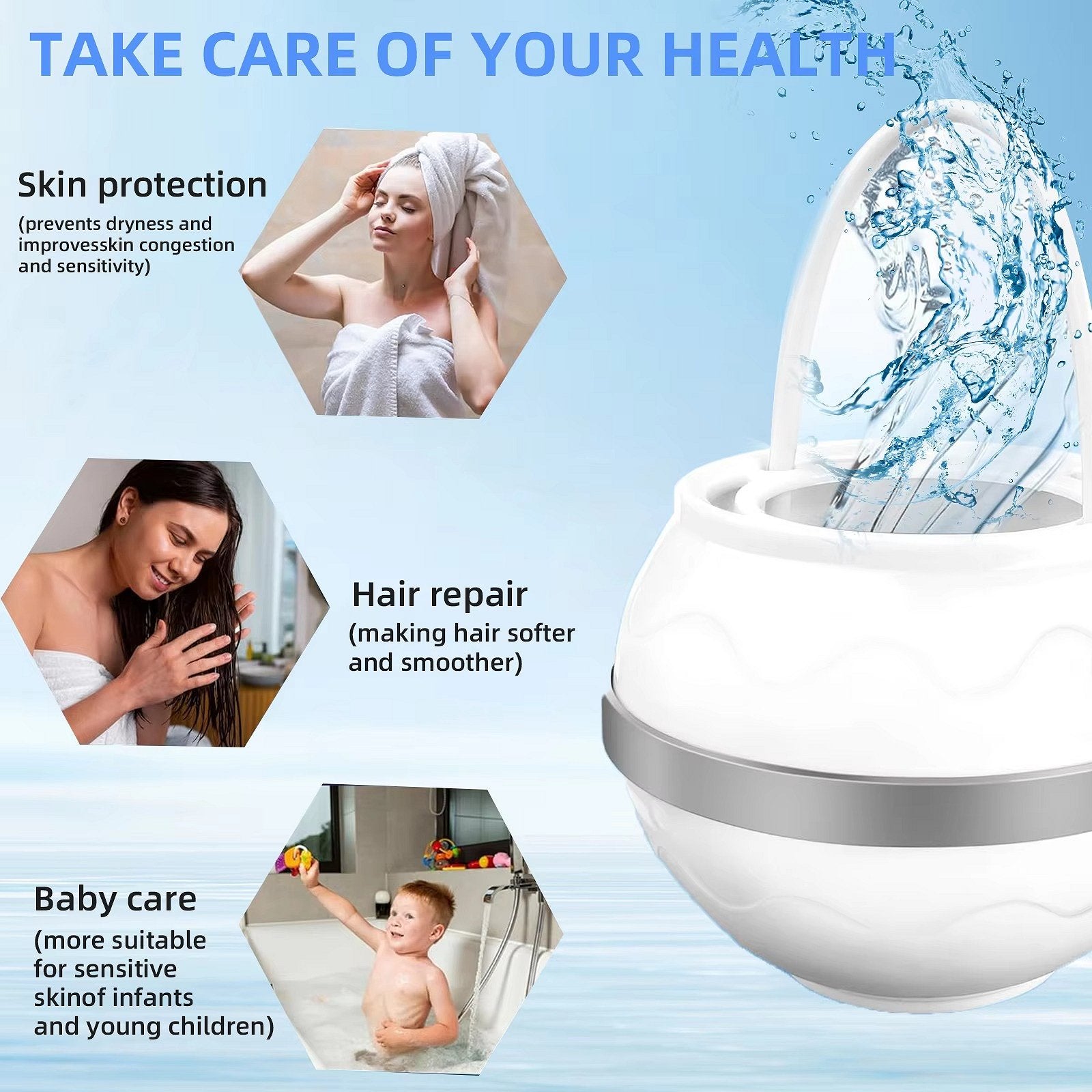 Tub Faucet Water Filter with Eight-Stage Filtration and Mineral Infusion All Vera Mart