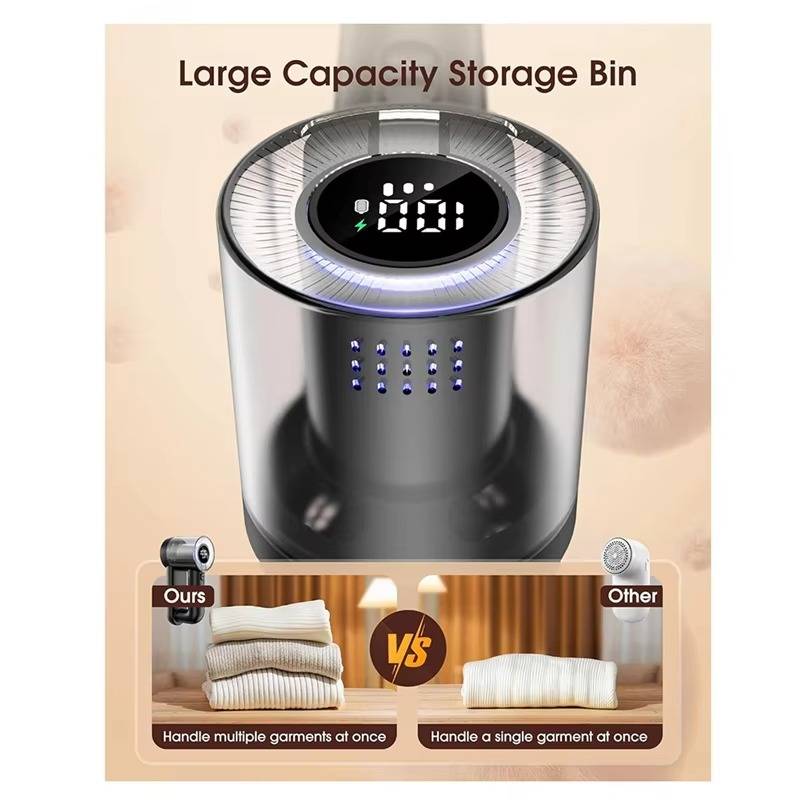 Rechargeable Fabric Shaver with Six Stainless Steel Blades and LED Display All Vera Mart