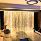 String LED Curtain Lights with Remote Control and 8 Display Modes All Vera Mart