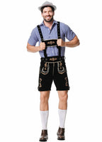 Bavarian Festival Outfit with Embroidered Shorts and Plaid Shirt, 4-Piece Set All Vera Mart