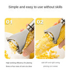 Stainless Steel Corn Kernel Stripper with Serrated Blade and Textured Handle All Vera Mart