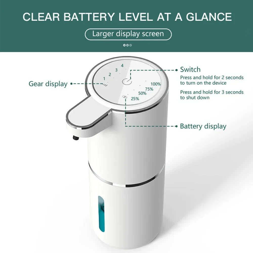 Infrared Motion Sensor Soap Dispenser with USB Rechargeable Battery and IPX5 Splash Protection All Vera Mart