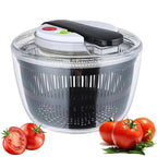 Salad Spinner 3L with One Hand Press and Instant Stop Brake, Removable Colander Basket All Vera Mart