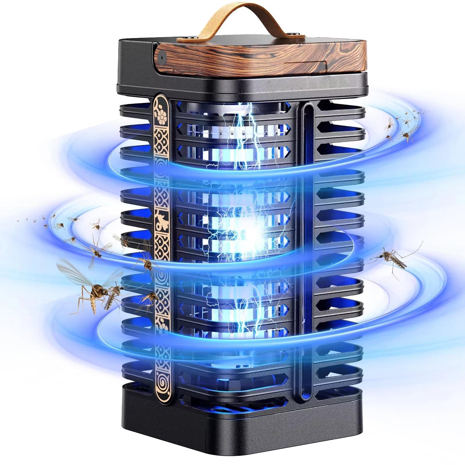 Electric Bug Zapper with 4200 Volt Grid and 365nm UV Bulb for Outdoor Patios All Vera Mart