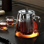 Borosilicate Glass Teapot with Mesh Infuser and Drip-Free Spout, 45.6oz All Vera Mart