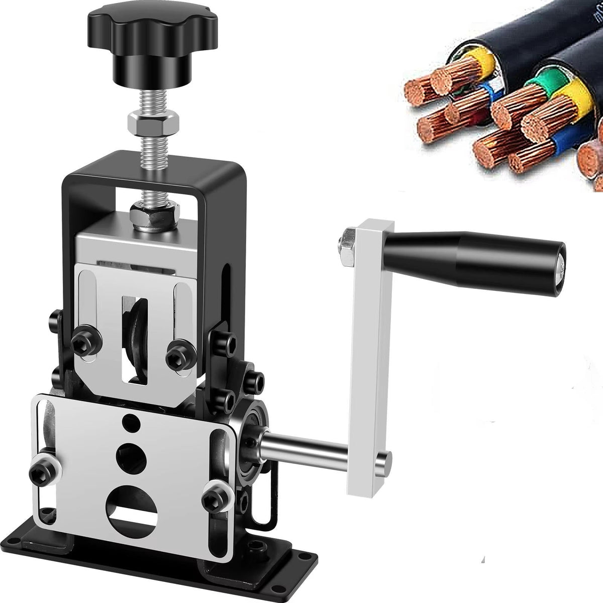 Wire Stripper for 1-70mm² Cables with Stainless Steel Blade and Drill Compatible Handle All Vera Mart