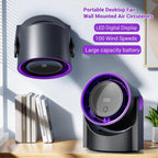 Rechargeable Bladeless Desk Fan with 100 Speed Settings and 360 Rotation, 5 Wind Modes All Vera Mart