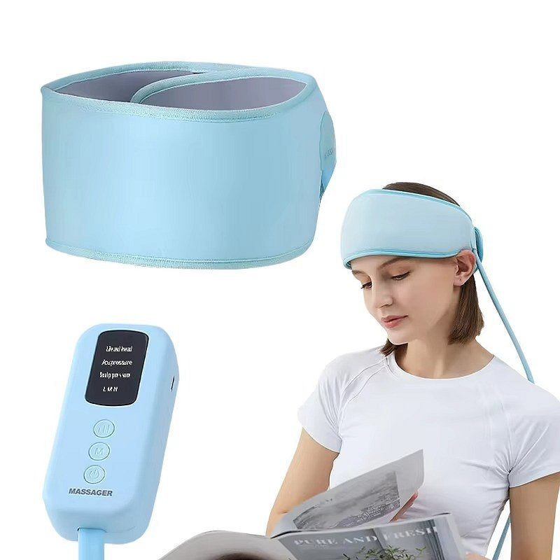 Wireless Head Massager with Six Airbags and Adjustable Heat, Three Modes All Vera Mart