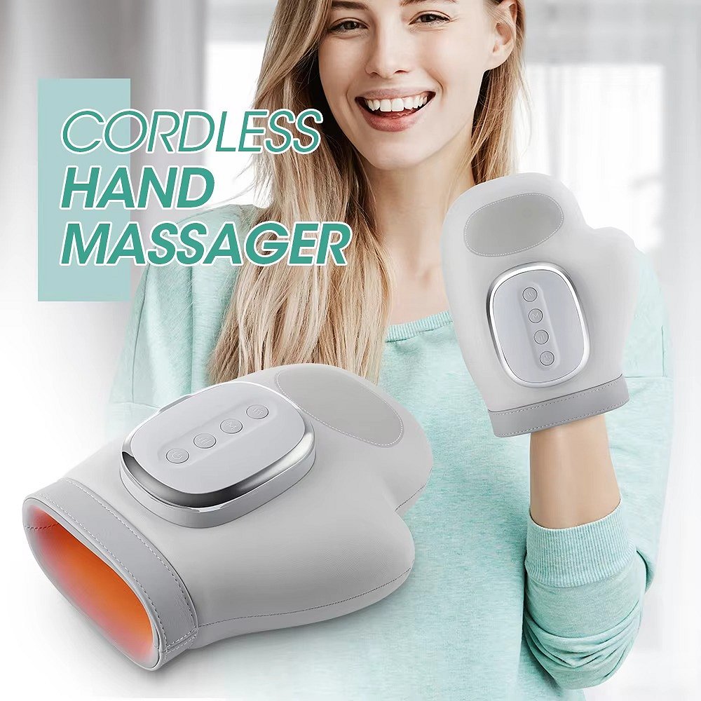 Hand Compression Massager Glove with Heat and Touch Controls All Vera Mart