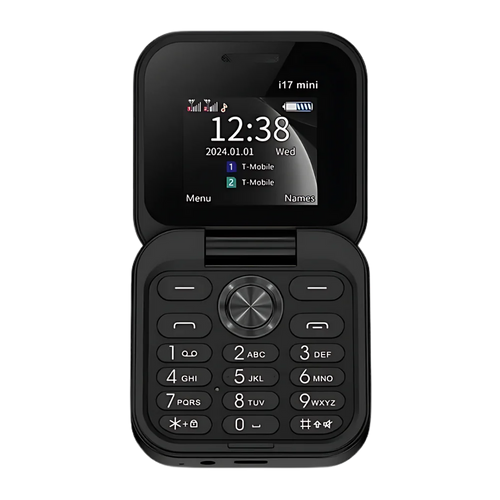 Compact Folding Phone with Dual Nano SIM and Expandable Storage, 1.77in Screen All Vera Mart