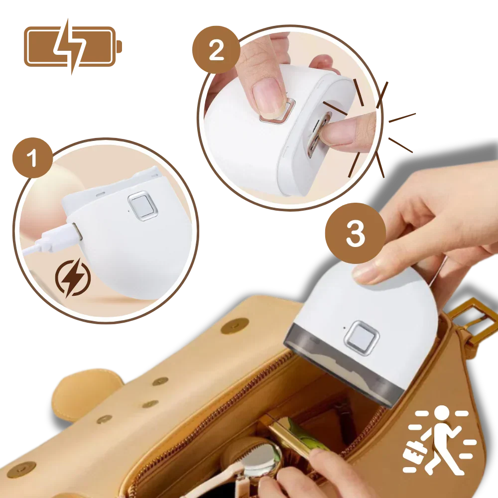 Rechargeable Electric Nail File with Automatic LED Light and Dual Speed Control All Vera Mart