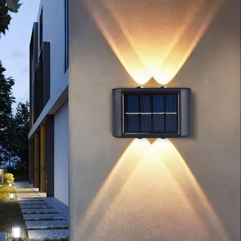 Solar Wall Light with Warm White LED and Automatic Dusk Sensor, Weatherproof All Vera Mart