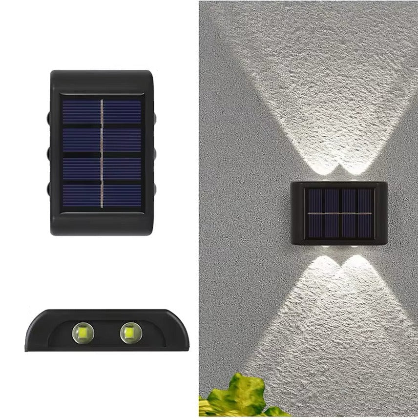 Solar Wall Light with Warm White LED and Automatic Dusk Sensor, Weatherproof All Vera Mart