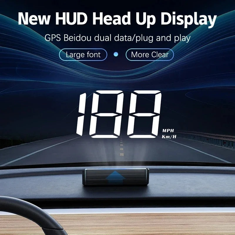 Windshield Projection Speedometer with Dual Satellite Reception and Auto Brightness Control All Vera Mart