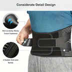 Lower Back Brace with Six-Strip Reinforcement and Reversible Massage Pad All Vera Mart