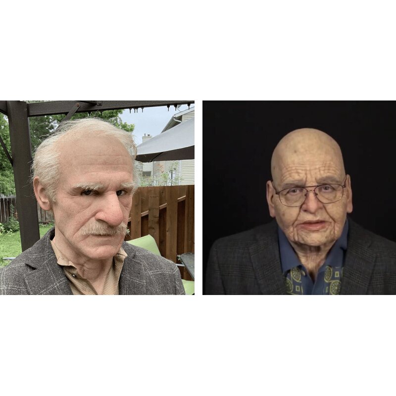Realistic Old Man Latex Mask with Movable Mouth and Detailed Wrinkles for Adults All Vera Mart