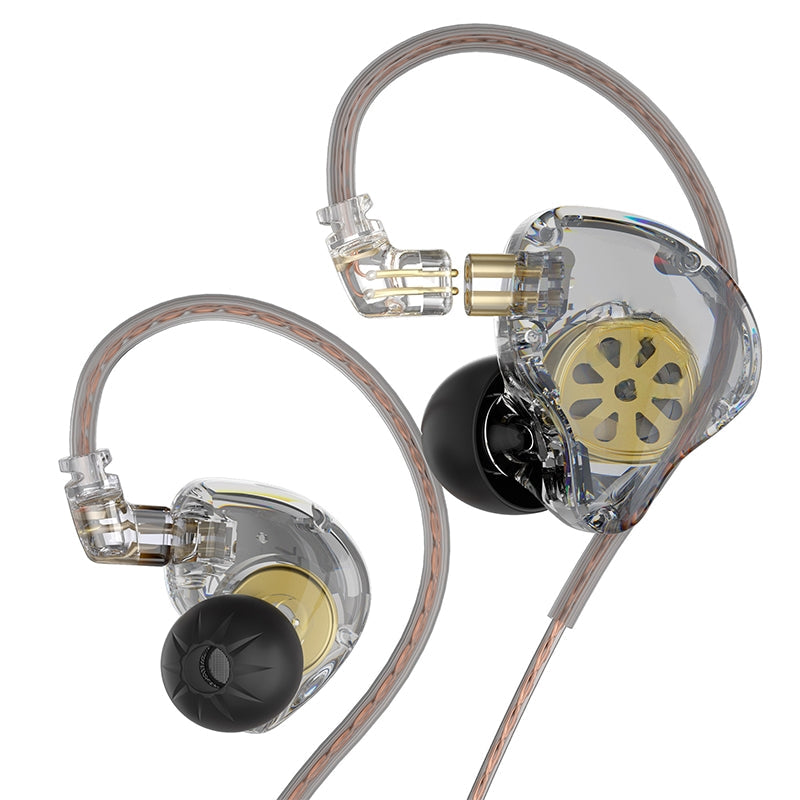 Wired Earbuds with Magnetic Driver and Detachable 2Pin Cable, Transparent Housing All Vera Mart