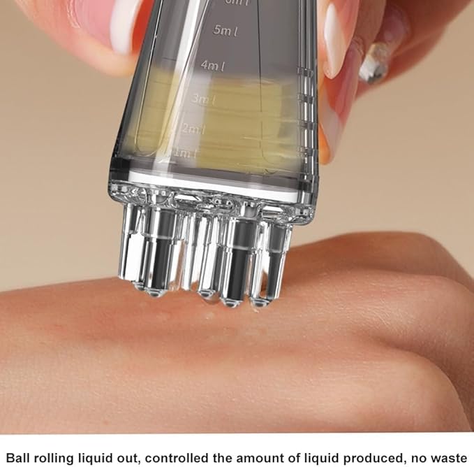 Scalp Oil Applicator with Stainless Steel Roller Ball and Massage Head All Vera Mart