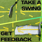 Golf Swing Trainer Mat with Divot Feedback and Impact Marking, Indoor/Outdoor All Vera Mart