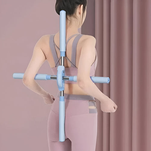 Adjustable Yoga Stick with Foam Padding and Stainless Steel Core, 21.3-33.9 Inches All Vera Mart