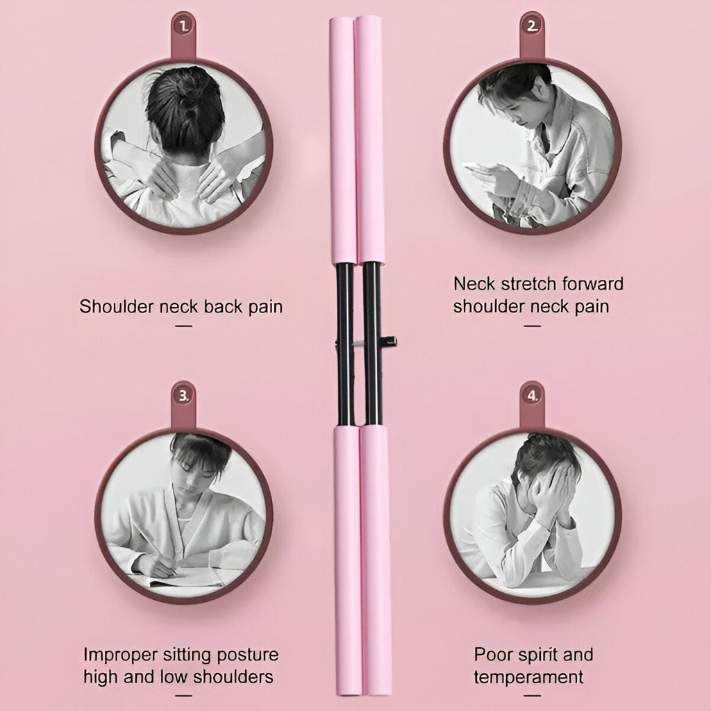 Adjustable Yoga Stick with Foam Padding and Stainless Steel Core, 21.3-33.9 Inches All Vera Mart