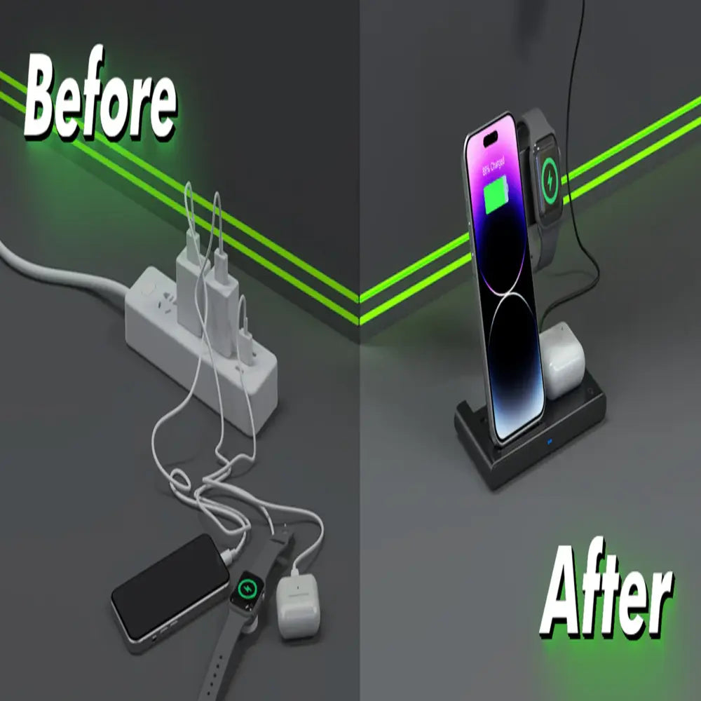 Wireless Charging Stand with Adjustable Phone Holder and LED Status Indicators All Vera Mart