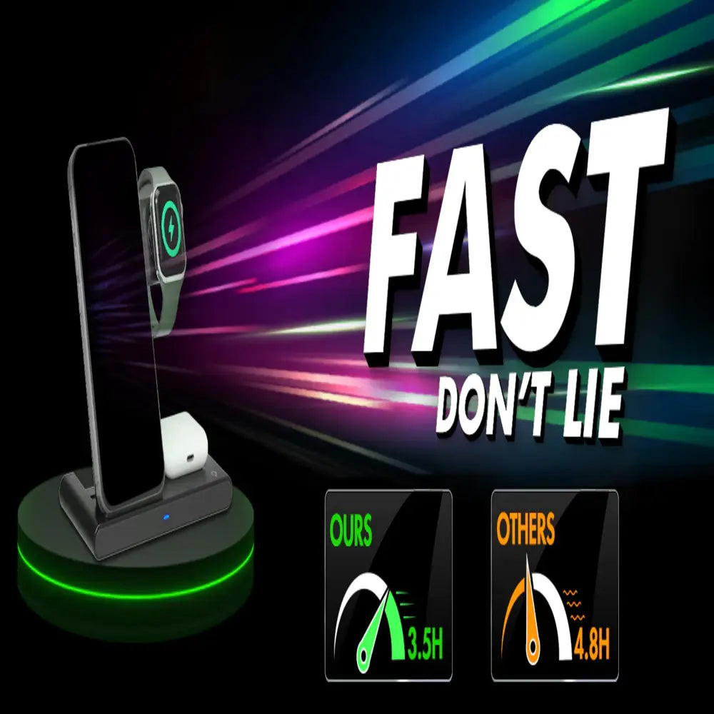 Wireless Charging Stand with Adjustable Phone Holder and LED Status Indicators All Vera Mart