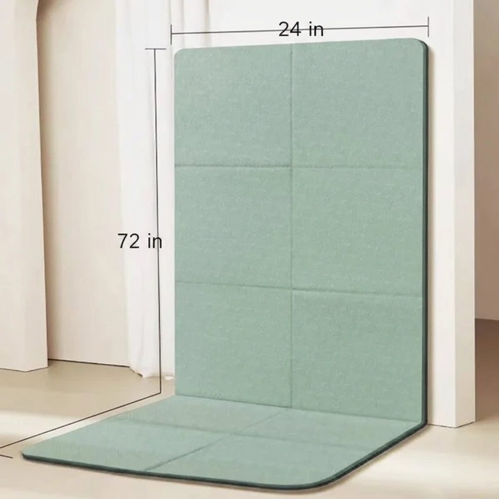Yoga Mat with Dual Surface Grip and 6mm TPE Cushioning, Foldable Design All Vera Mart