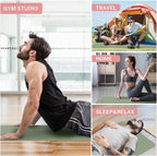 Yoga Mat with Dual Surface Grip and 6mm TPE Cushioning, Foldable Design All Vera Mart