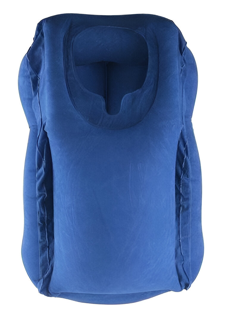 Inflatable Lap Pillow with Face Opening and Carry Bag for Travel All Vera Mart