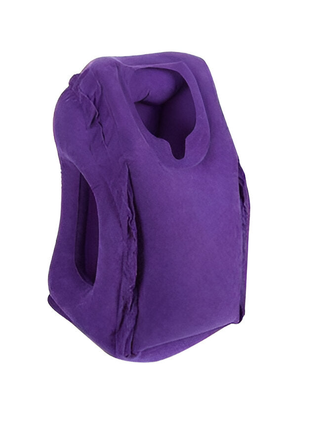 Inflatable Lap Pillow with Face Opening and Carry Bag for Travel All Vera Mart