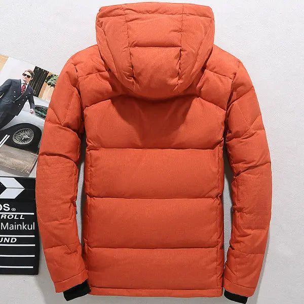 Duck Down Jacket with Removable Hood and Thermal Insulation, Polyester Shell All Vera Mart