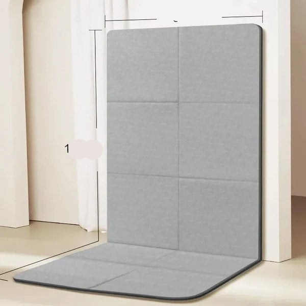 Yoga Mat with Dual Surface Grip and 6mm TPE Cushioning, Foldable Design All Vera Mart
