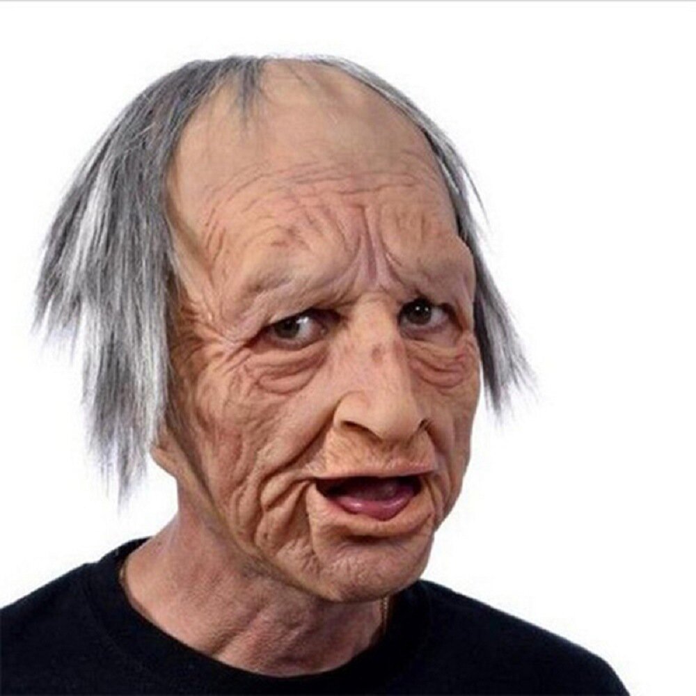 Realistic Old Man Latex Mask with Movable Mouth and Detailed Wrinkles for Adults All Vera Mart