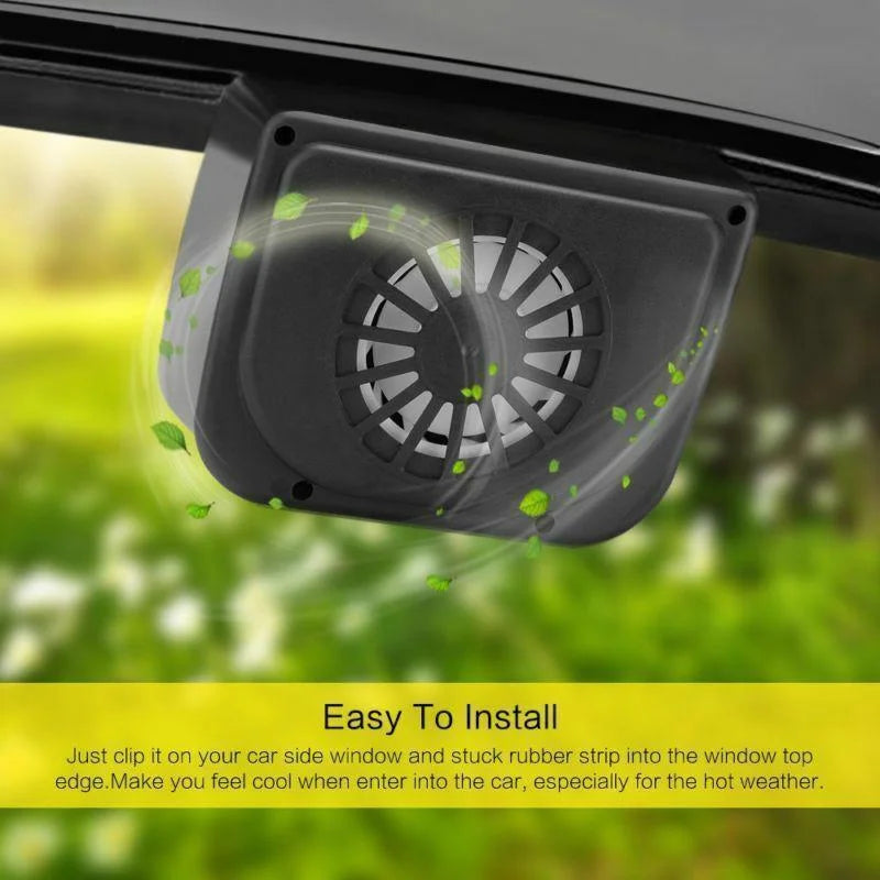Solar Powered Car Window Ventilation Fan with Automatic Air Circulation All Vera Mart