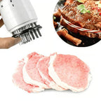 Stainless Steel Meat Injector with 30-Needle System and Dual Action Plunger All Vera Mart