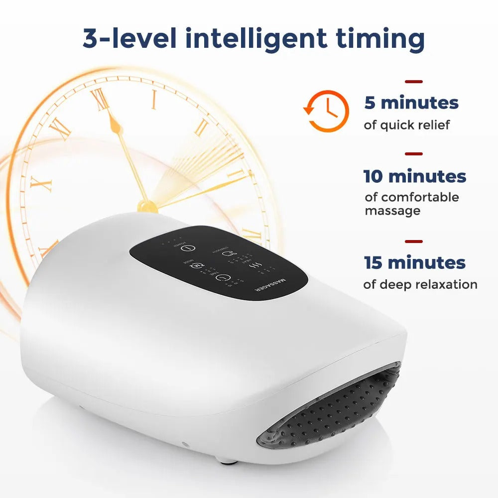 Rechargeable Hand Massager with Heat and Acupoint Bumps, 5 Intensity Levels All Vera Mart