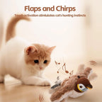 Interactive Cat Toy with Motion-Activated Chirps and Flapping Tail, USB Rechargeable All Vera Mart