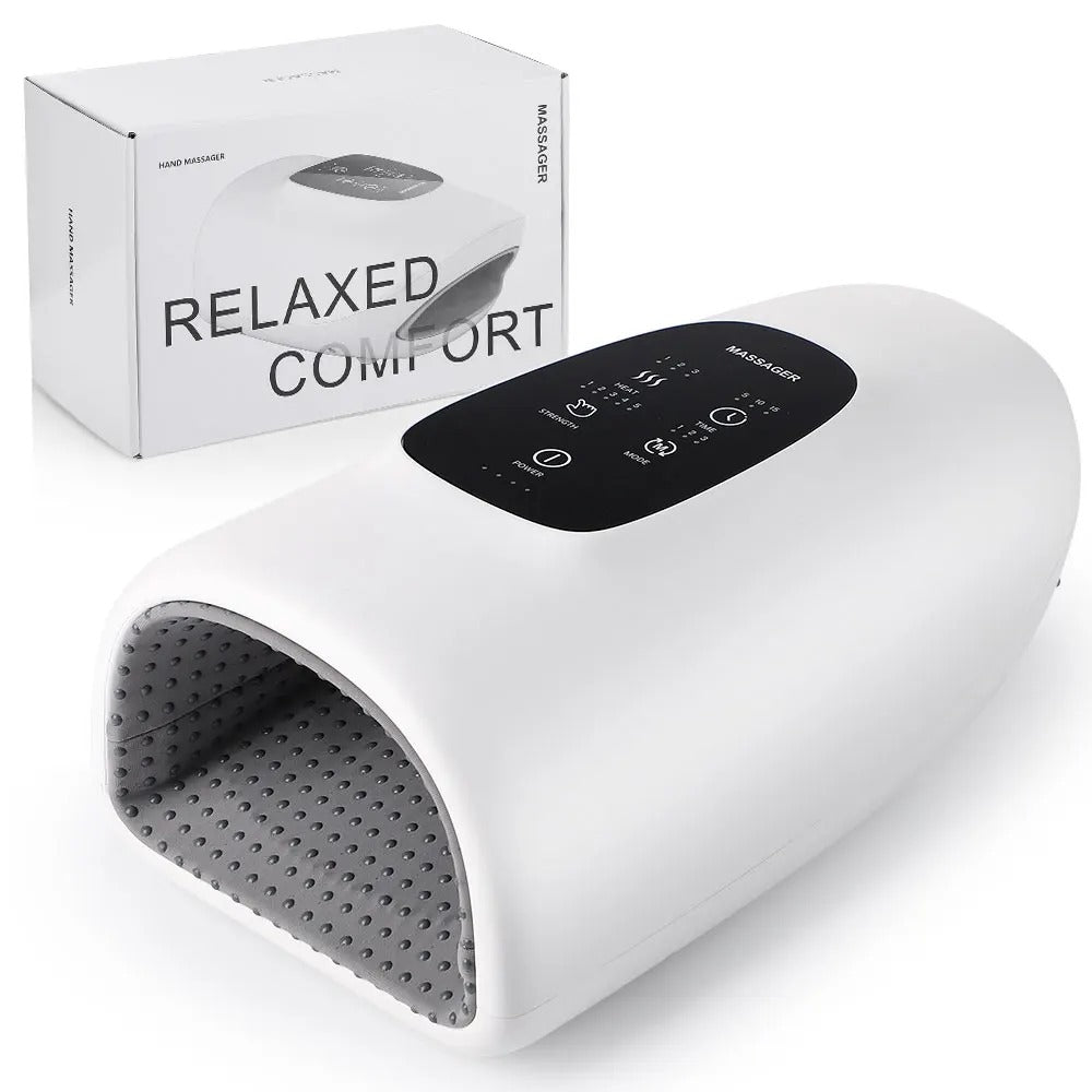 Rechargeable Hand Massager with Heat and Acupoint Bumps, 5 Intensity Levels All Vera Mart
