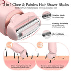 Cordless Electric Shaver with Dual Blade Heads and Waterproof Design, 120-Minute Runtime All Vera Mart