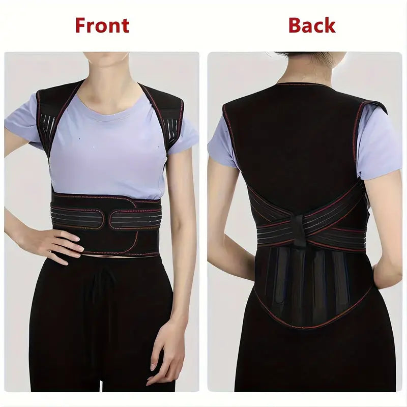 Magnetic Back Brace with 108 Magnets and ABS Support Plates, Infrared Heat All Vera Mart