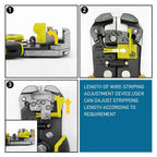 Self-Adjusting Wire Stripper with Cable Cutter and Terminal Crimper All Vera Mart