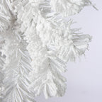 6' Flocked White Pine Garland detail photo 4